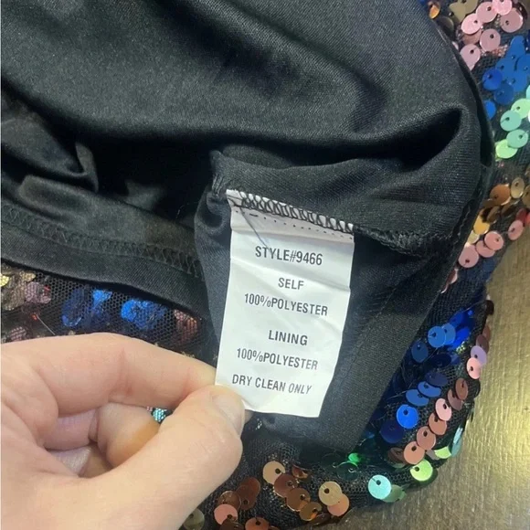 Minuet Petite Multicolor Sequin Long Sleeve Dress - Picture 11 of 11